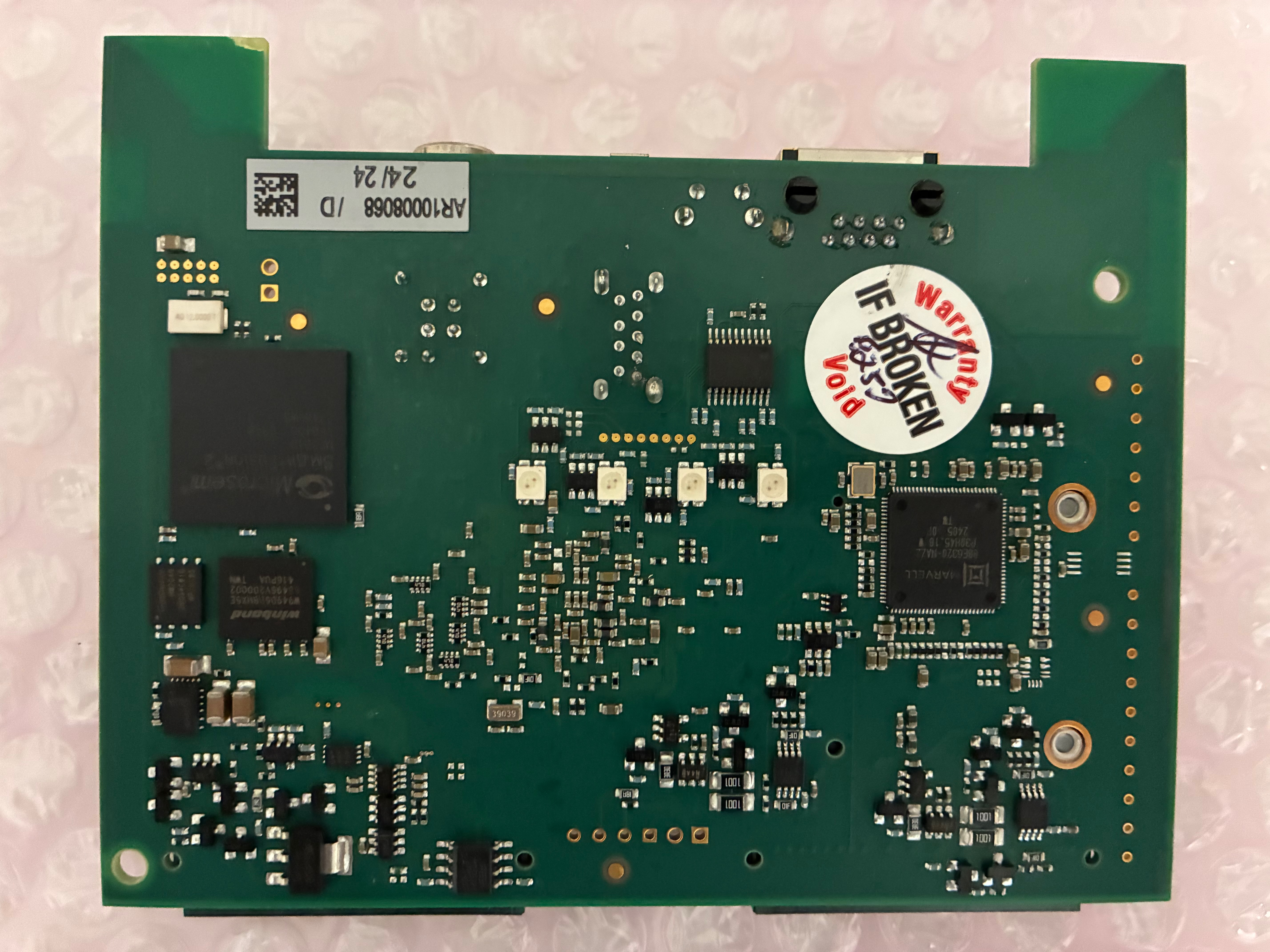 Reverse side of the cleaned board
